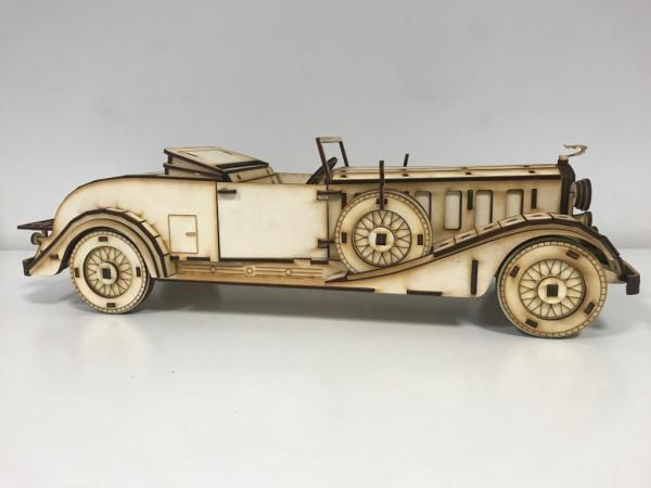 Cadillac  Rollston from 19130  as 3D large laser cut model - side view